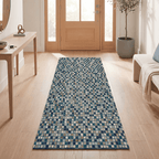 Abbey2 Modern Mosaic Dot Speckled Emerald Teal Washable Indoor Outdoor Rug - RugzellaDigital Print RugRugzellaRugzellaBBB394-RECT-24x47-60x120cmRGZLLA114456Rectangle2' x 3'11" (60x120 cm)RUNNER | Abbey2 runner entryway