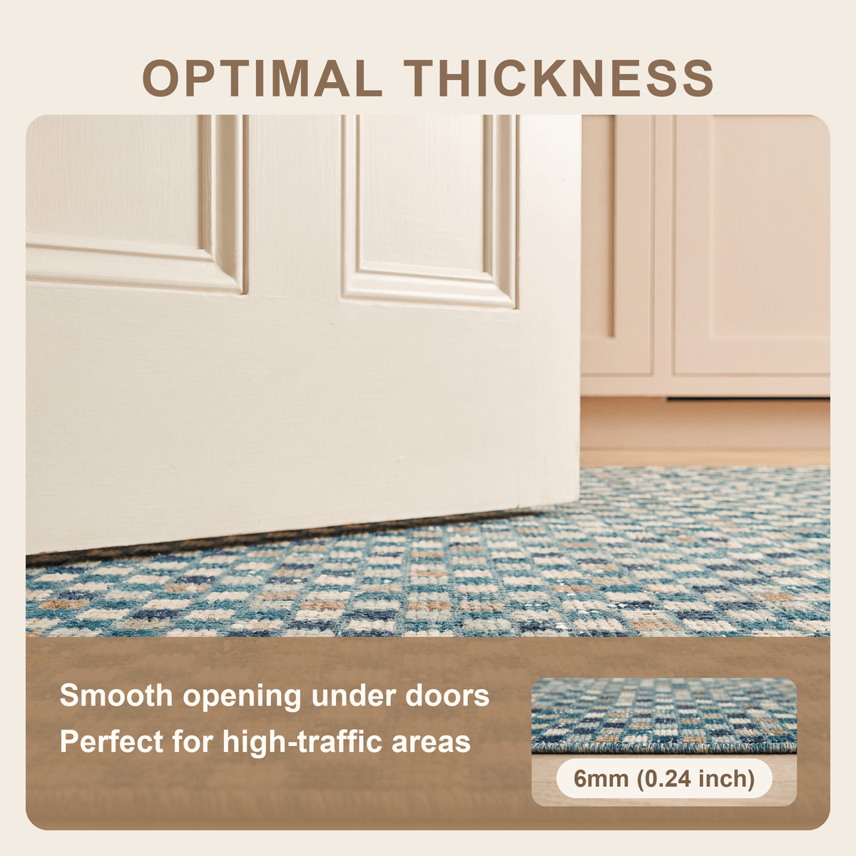 Abbey2 Modern Mosaic Dot Speckled Emerald Teal Washable Indoor Outdoor Rug - RugzellaDigital Print RugRugzellaRugzellaBBB394-RECT-24x47-60x120cmRGZLLA114456Rectangle2' x 3'11" (60x120 cm)SHARED | Abbey2 feature thickness