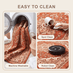 Agrimony Modern Distressed Solid Rust Ember Sand Washable Indoor Outdoor Entryway Rug - RugzellaDigital Print RugRugzellaRugzellaBBB487-RECT-24x47-60x120cmRGZLLA147621Rectangle2' x 3'11" (60x120 cm)SHARED | Agrimony feature clean