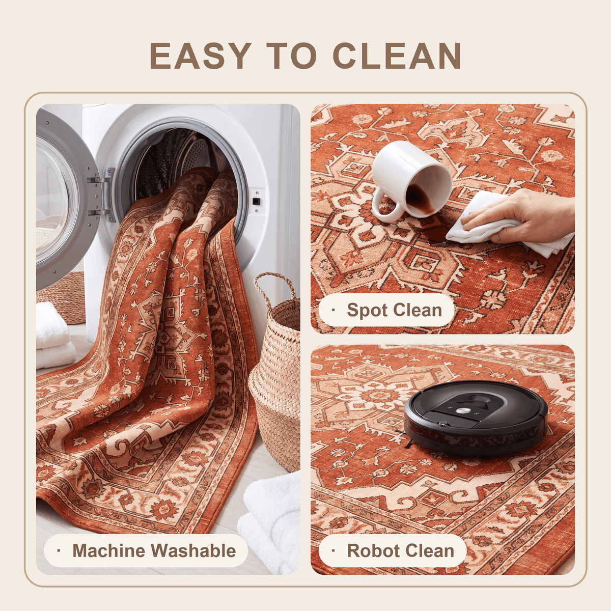 Agrimony Modern Distressed Solid Rust Ember Sand Washable Indoor Outdoor Entryway Rug - RugzellaDigital Print RugRugzellaRugzellaBBB487-RECT-24x47-60x120cmRGZLLA147621Rectangle2' x 3'11" (60x120 cm)SHARED | Agrimony feature clean