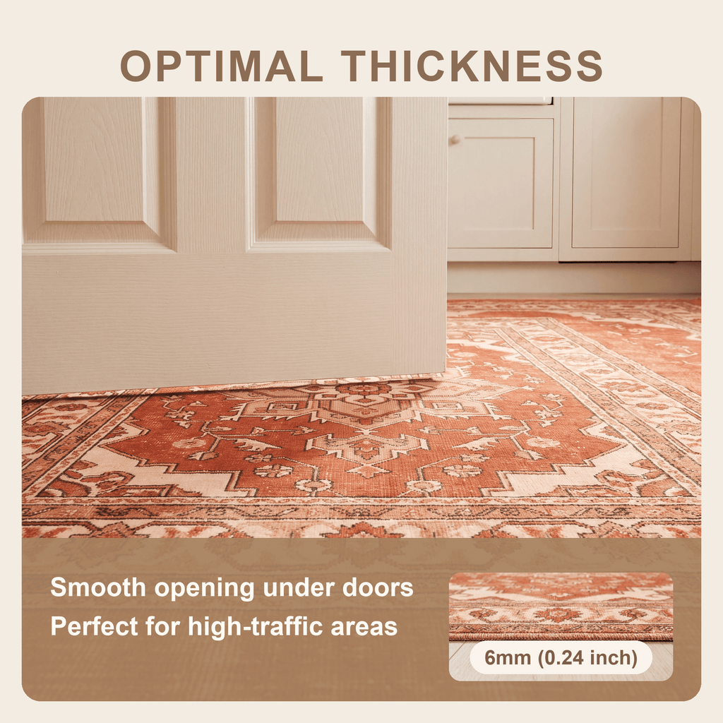Agrimony Modern Distressed Solid Rust Ember Sand Washable Indoor Outdoor Entryway Rug - RugzellaDigital Print RugRugzellaRugzellaBBB487-RECT-24x47-60x120cmRGZLLA147621Rectangle2' x 3'11" (60x120 cm)SHARED | Agrimony feature thickness