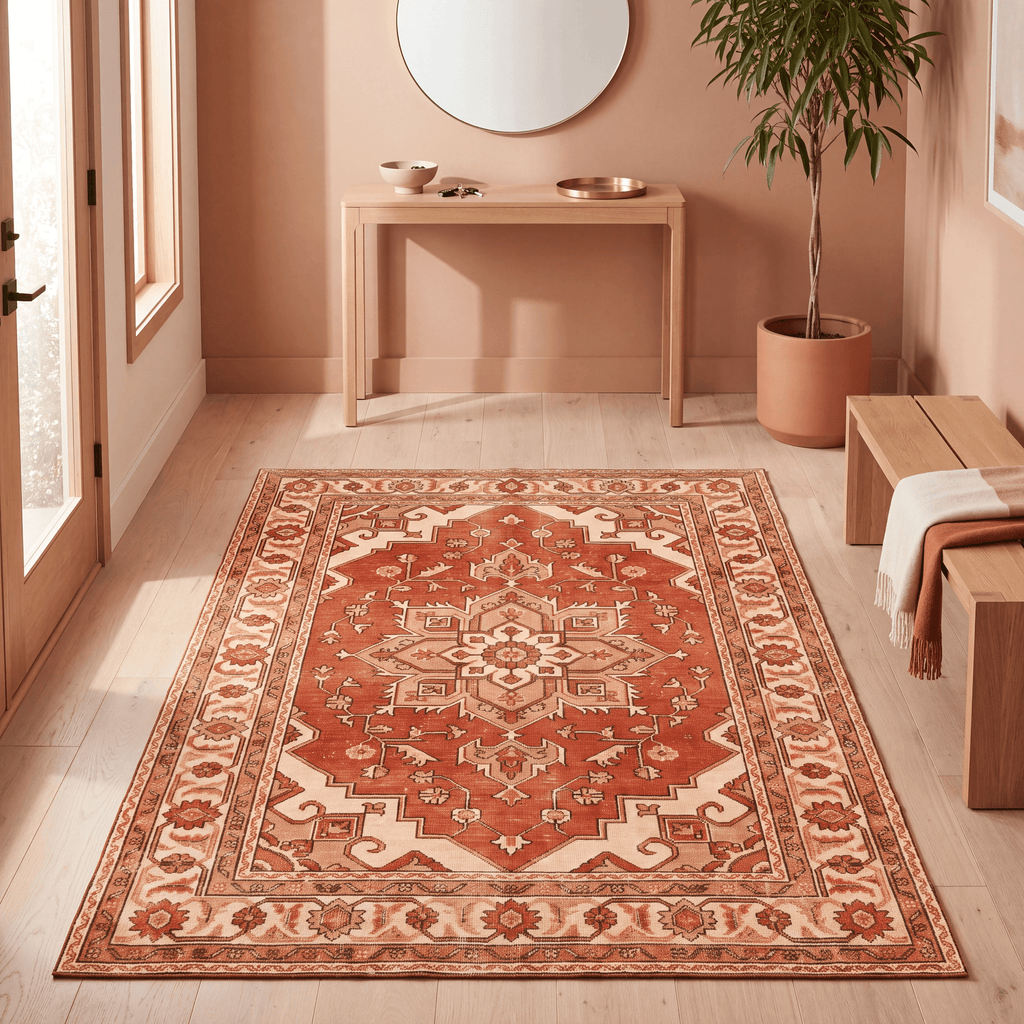 Agrimony Modern Distressed Solid Rust Ember Sand Washable Indoor Outdoor Entryway Rug - RugzellaDigital Print RugRugzellaRugzellaBBB487-RECT-24x47-60x120cmRGZLLA147621Rectangle2' x 3'11" (60x120 cm)RECTANGLE | Agrimony rectangle entryway