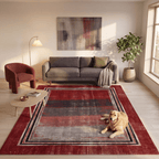Angelica Modern Brushstroke Stripe Ember Ink Bone Washable Indoor Outdoor Entryway Rug - RugzellaDigital Print RugRugzellaRugzellaBBB489-RECT-24x47-60x120cmRGZLLA147956Rectangle2' x 3'11" (60x120 cm)RECTANGLE | Angelica rectangle livingroom