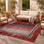 Angelica Modern Brushstroke Stripe Ember Ink Bone Washable Indoor Outdoor Entryway Rug - RugzellaDigital Print RugRugzellaRugzellaBBB489-RECT-24x47-60x120cmRGZLLA147956Rectangle2' x 3'11" (60x120 cm)RECTANGLE | Angelica rectangle outdoor