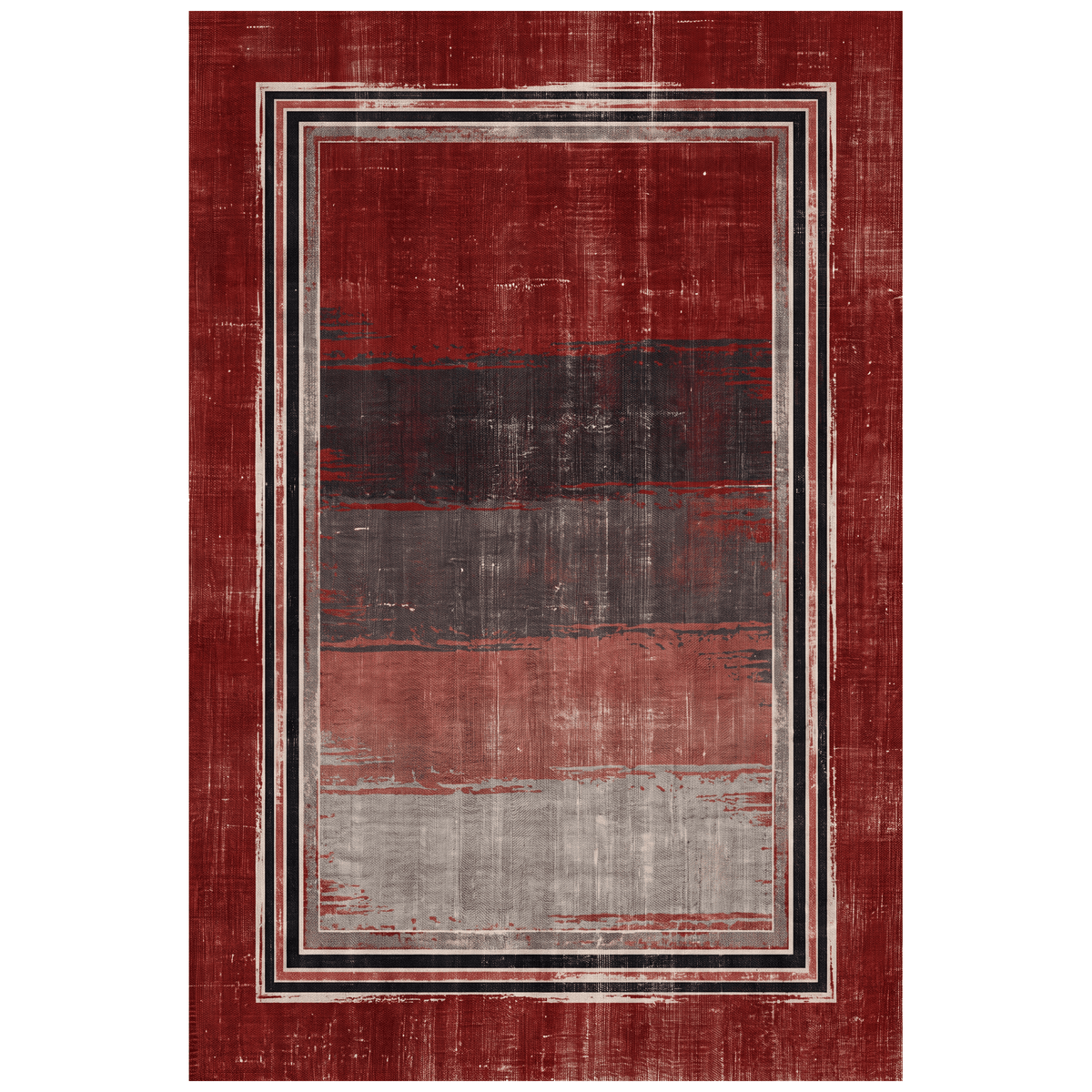 Angelica Modern Brushstroke Stripe Ember Ink Bone Washable Indoor Outdoor Entryway Rug - RugzellaDigital Print RugRugzellaRugzellaBBB489-RECT-24x47-60x120cmRGZLLA147956Rectangle2' x 3'11" (60x120 cm)RECTANGLE | HERO | Angelica rectangle