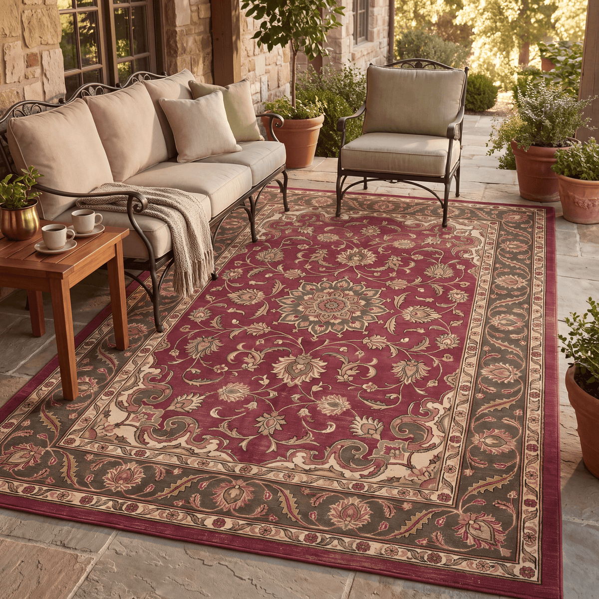 Arnica Traditional Distressed Medallion Wine Olive Bone Washable Indoor Outdoor Entryway Rug - RugzellaDigital Print RugRugzellaRugzellaBBB490-RECT-24x47-60x120cmRGZLLA148291Rectangle2' x 3'11" (60x120 cm)RECTANGLE | Arnica rectangle outdoor
