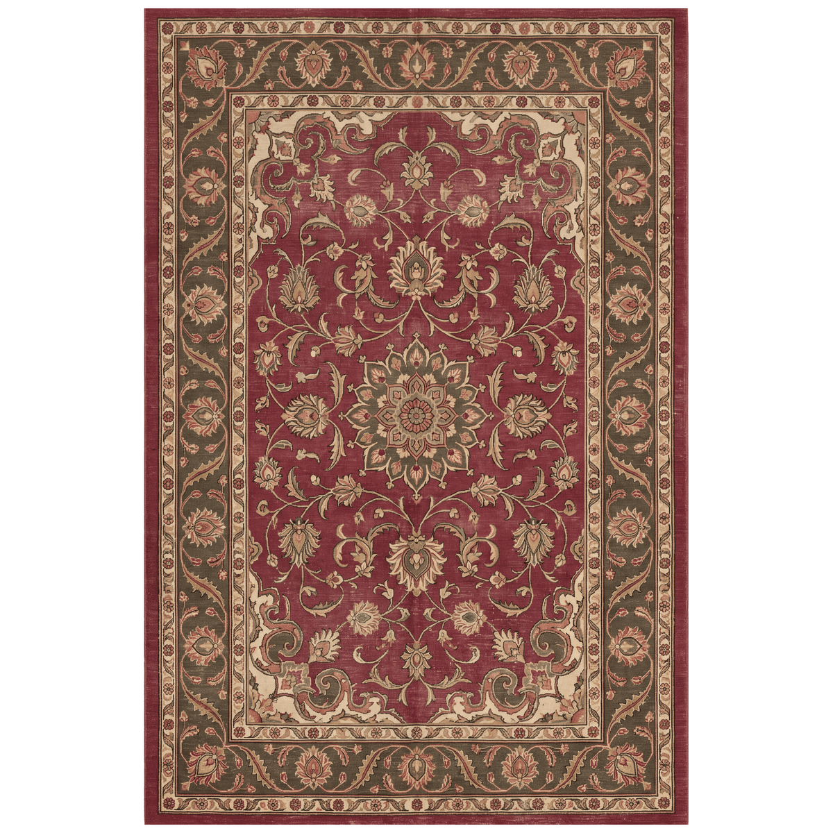Arnica Traditional Distressed Medallion Wine Olive Bone Washable Indoor Outdoor Entryway Rug - RugzellaDigital Print RugRugzellaRugzellaBBB490-RECT-24x47-60x120cmRGZLLA148291Rectangle2' x 3'11" (60x120 cm)RECTANGLE | HERO | Arnica rectangle