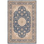 Atoll2 Traditional Medallion Border Navy Cream Faded Washable Indoor Outdoor Entryway Rug - RugzellaDigital Print RugRugzellaRugzellaBBB392-RECT-24x47-60x120cmRGZLLA113786Rectangle2' x 3'11" (60x120 cm)RECTANGLE | HERO | Atoll2 rectangle