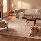 Atrium2 Distressed Medallion Traditional Vintage Style Beige Grey Blush Cream Washable Indoor Outdoor Rug - RugzellaDigital Print RugRugzellaRugzellaBBB404-RECT-24x47-60x120cmRGZLLA117136Rectangle2' x 3'11" (60x120 cm)RECTANGLE | Atrium2 rectangle livingroom