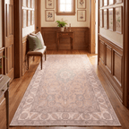 Atrium2 Distressed Medallion Traditional Vintage Style Beige Grey Blush Cream Washable Indoor Outdoor Rug - RugzellaDigital Print RugRugzellaRugzellaBBB404-RECT-24x47-60x120cmRGZLLA117136Rectangle2' x 3'11" (60x120 cm)RUNNER | Atrium2 runner hallway