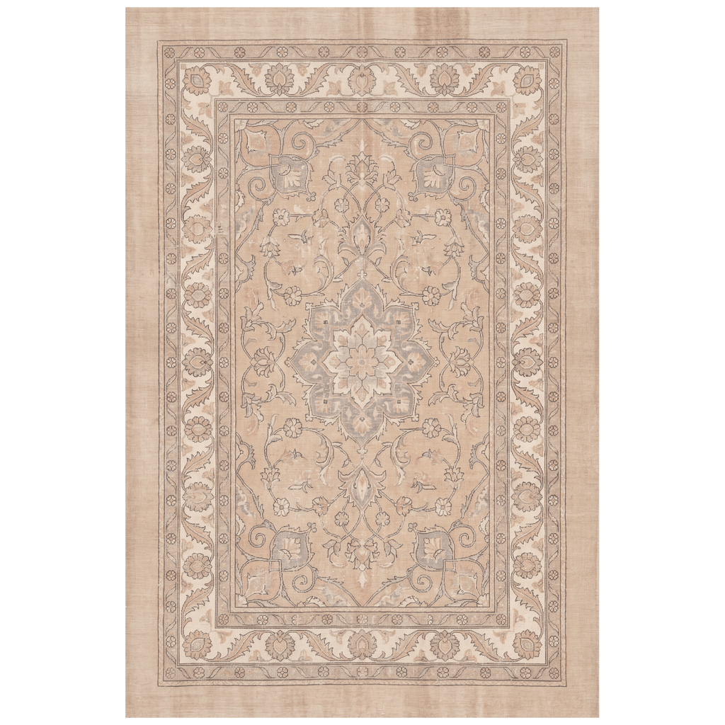 Atrium2 Distressed Medallion Traditional Vintage Style Beige Grey Blush Cream Washable Indoor Outdoor Rug - RugzellaDigital Print RugRugzellaRugzellaBBB404-RECT-24x47-60x120cmRGZLLA117136Rectangle2' x 3'11" (60x120 cm)RECTANGLE | HERO | Atrium2 rectangle