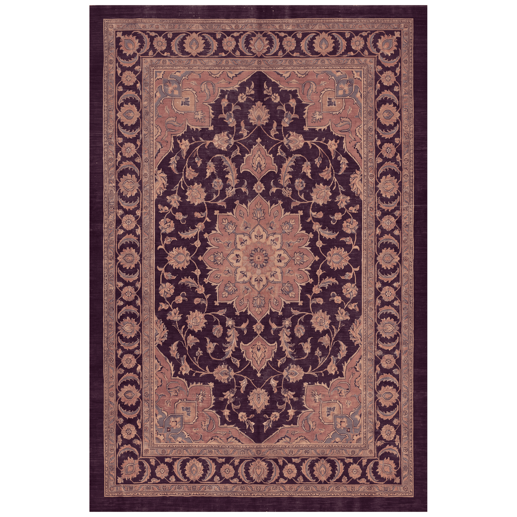 Avens Traditional Overdyed Medallion Aubergine Rose Ivory Washable Indoor Outdoor Entryway Rug - RugzellaDigital Print RugRugzellaRugzellaBBB491-RECT-24x47-60x120cmRGZLLA148626Rectangle2' x 3'11" (60x120 cm)RECTANGLE | HERO | Avens rectangle