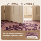 Avens Traditional Overdyed Medallion Aubergine Rose Ivory Washable Indoor Outdoor Entryway Rug - RugzellaDigital Print RugRugzellaRugzellaBBB491-RECT-24x47-60x120cmRGZLLA148626Rectangle2' x 3'11" (60x120 cm)SHARED | Avens feature thickness