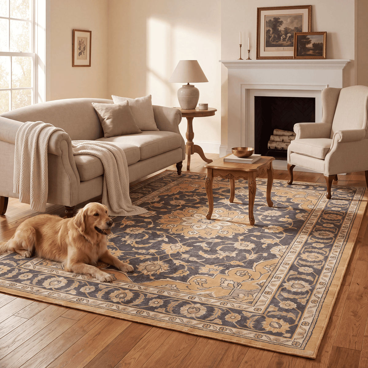 Barberry Distressed Medallion Traditional Mustard Charcoal Ivory Washable Indoor Outdoor Entryway Rug - RugzellaDigital Print RugRugzellaRugzellaBBB493-RECT-24x47-60x120cmRGZLLA149296Rectangle2' x 3'11" (60x120 cm)RECTANGLE | Barberry rectangle livingroom