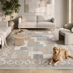 Bazaar2 Modern Mosaic Dot Speckled Sage Green Beige Washable Indoor Outdoor Rug - RugzellaDigital Print RugRugzellaRugzellaBBB397-RECT-24x47-60x120cmRGZLLA115461Rectangle2' x 3'11" (60x120 cm)RECTANGLE | Bazaar2 rectangle livingroom