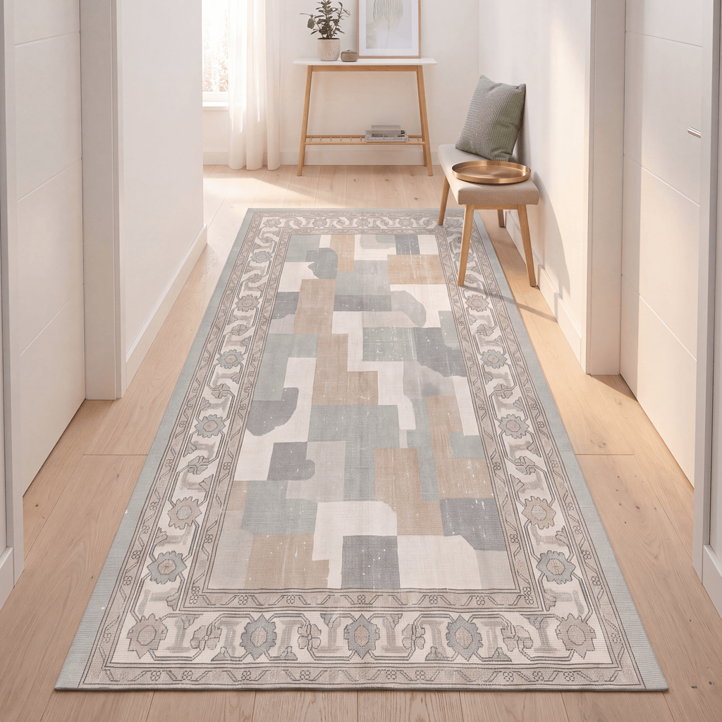 Bazaar2 Modern Mosaic Dot Speckled Sage Green Beige Washable Indoor Outdoor Rug - RugzellaDigital Print RugRugzellaRugzellaBBB397-RECT-24x47-60x120cmRGZLLA115461Rectangle2' x 3'11" (60x120 cm)RUNNER | Bazaar2 runner hallway