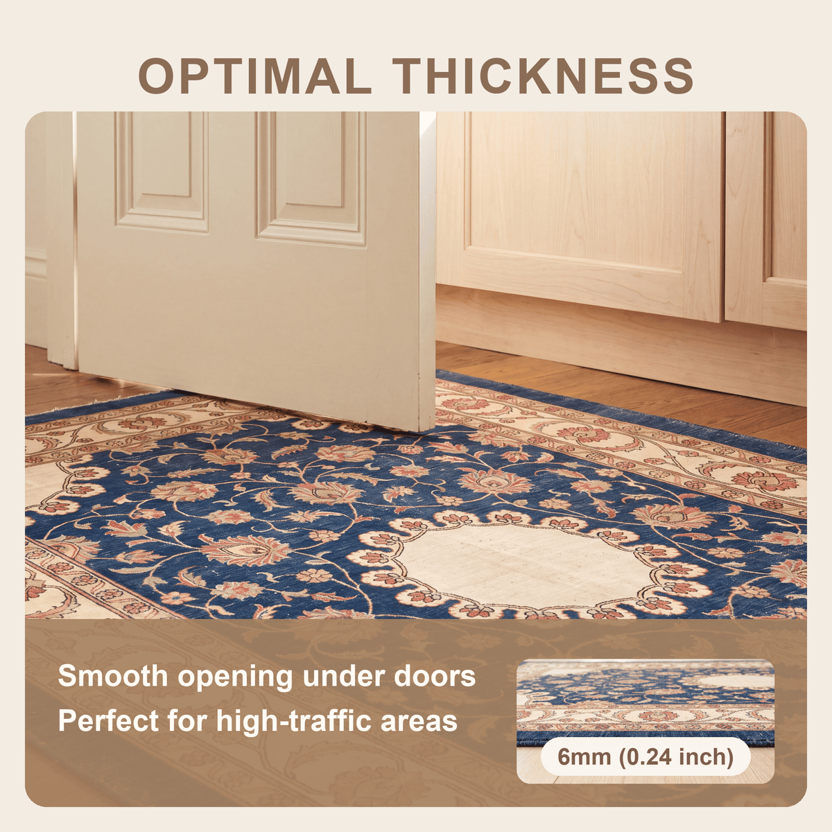Beacon2 Traditional Medallion Border Persian Style Indigo Ivory Red Washable Indoor Outdoor Entryway Rug - RugzellaDigital Print RugRugzellaRugzellaBBB384-RECT-24x47-60x120cmRGZLLA111776Rectangle2' x 3'11" (60x120 cm)SHARED | Beacon2 feature thickness