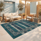 Bedstraw Modern Minimalist Border Emerald Teal Ink Abrash Washable Indoor Outdoor Entryway Rug - RugzellaDigital Print RugRugzellaRugzellaBBB495-RECT-24x47-60x120cmRGZLLA149966Rectangle2' x 3'11" (60x120 cm)RECTANGLE | Bedstraw rectangle outdoor
