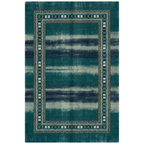 Bedstraw Modern Minimalist Border Emerald Teal Ink Abrash Washable Indoor Outdoor Entryway Rug - RugzellaDigital Print RugRugzellaRugzellaBBB495-RECT-24x47-60x120cmRGZLLA149966Rectangle2' x 3'11" (60x120 cm)RECTANGLE | HERO | Bedstraw rectangle
