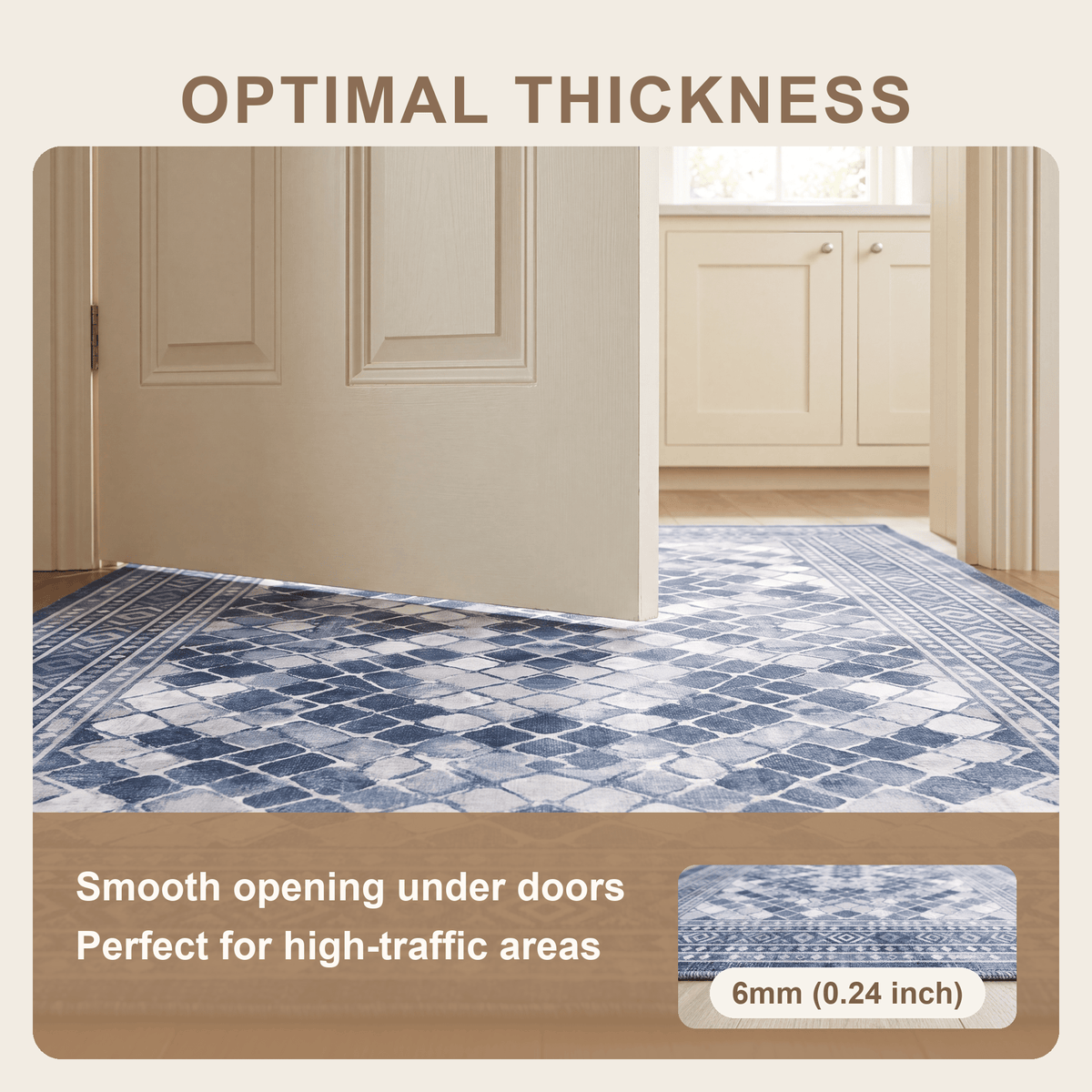 Bellflower Modern Speckled Mosaic Dot Indigo Blue Storm Gray Chalk White Washable Indoor Outdoor Entryway Rug - RugzellaDigital Print RugRugzellaRugzellaBBB497-RECT-24x47-60x120cmRGZLLA150636Rectangle2' x 3'11" (60x120 cm)SHARED | Bellflower feature thickness