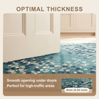 Bindweed Modern Speckled Mosaic Dot Emerald Teal Ink Washable Indoor Outdoor Entryway Rug - RugzellaDigital Print RugRugzellaRugzellaBBB498-RECT-24x47-60x120cmRGZLLA150971Rectangle2' x 3'11" (60x120 cm)SHARED | Bindweed feature thickness