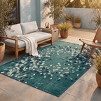 Bindweed Modern Speckled Mosaic Dot Emerald Teal Ink Washable Indoor Outdoor Entryway Rug - RugzellaDigital Print RugRugzellaRugzellaBBB498-RECT-24x47-60x120cmRGZLLA150971Rectangle2' x 3'11" (60x120 cm)RECTANGLE | Bindweed rectangle outdoor