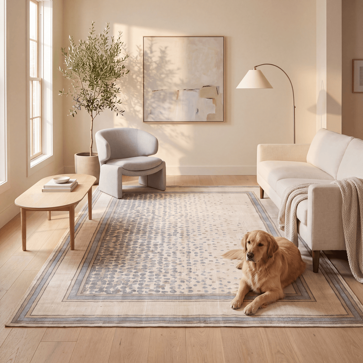 Bistort Modern Speckled Mosaic Dot Cream Grey Soft Blue Tan Washable Indoor Outdoor Entryway Rug - RugzellaDigital Print RugRugzellaRugzellaBBB499-RECT-24x47-60x120cmRGZLLA151306Rectangle2' x 3'11" (60x120 cm)RECTANGLE | Bistort rectangle livingroom