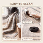 Bistort Modern Speckled Mosaic Dot Cream Grey Soft Blue Tan Washable Indoor Outdoor Entryway Rug - RugzellaDigital Print RugRugzellaRugzellaBBB499-RECT-24x47-60x120cmRGZLLA151306Rectangle2' x 3'11" (60x120 cm)SHARED | Bistort feature clean