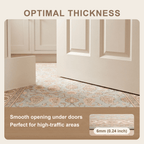 Bittercress Traditional All Over Floral Border Teal Ivory Rust Washable Indoor Outdoor Entryway Rug - RugzellaDigital Print RugRugzellaRugzellaBBB500-RECT-24x47-60x120cmRGZLLA151641Rectangle2' x 3'11" (60x120 cm)SHARED | Bittercress feature thickness