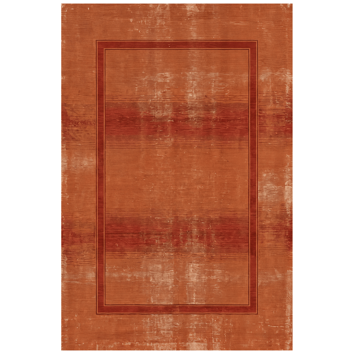 Blaeberry Modern Minimalist Border Abrash Rust Ember Sand Washable Indoor Outdoor Entryway Rug - RugzellaDigital Print RugRugzellaRugzellaBBB501-RECT-24x47-60x120cmRGZLLA151976Rectangle2' x 3'11" (60x120 cm)RECTANGLE | HERO | Blaeberry rectangle