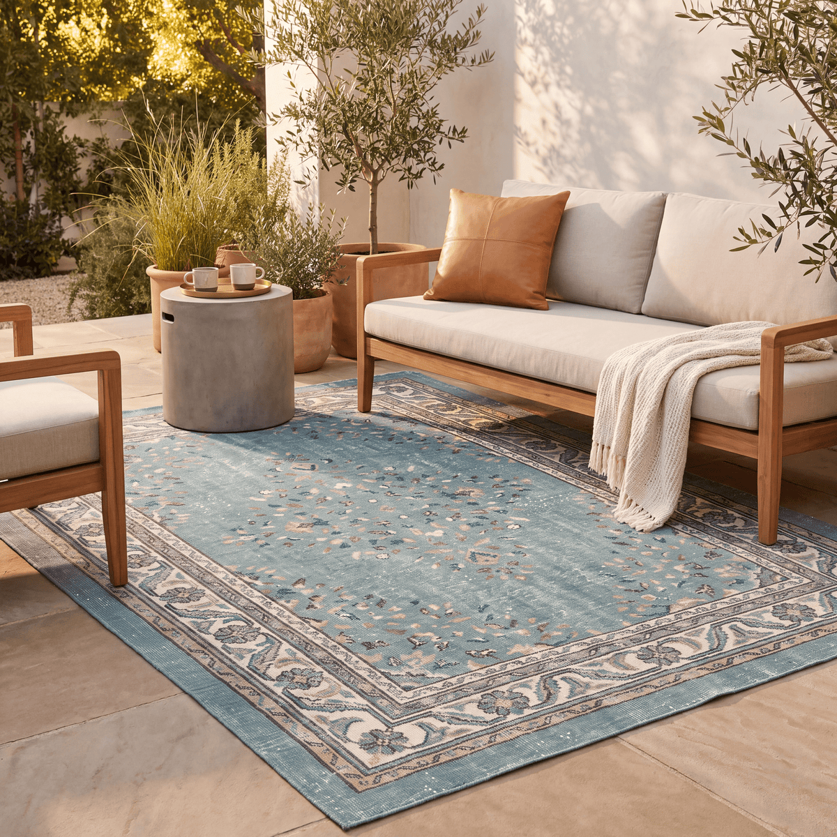 Bracketfern Modern Speckled Mosaic Dot Teal Beige Slate Washable Indoor Outdoor Entryway Rug - RugzellaDigital Print RugRugzellaRugzellaBBB503-RECT-24x47-60x120cmRGZLLA152646Rectangle2' x 3'11" (60x120 cm)RECTANGLE | Bracketfern rectangle outdoor