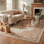 Brae Traditional Medallion Border Sage Green Ivory Rose Washable Indoor Outdoor Entryway Rug - RugzellaDigital Print RugRugzellaRugzellaBBB441-RECT-24x47-60x120cmRGZLLA126181Rectangle2' x 3'11" (60x120 cm)RECTANGLE | Brae rectangle livingroom