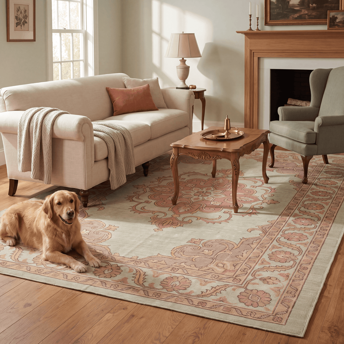 Brae Traditional Medallion Border Sage Green Ivory Rose Washable Indoor Outdoor Entryway Rug - RugzellaDigital Print RugRugzellaRugzellaBBB441-RECT-24x47-60x120cmRGZLLA126181Rectangle2' x 3'11" (60x120 cm)RECTANGLE | Brae rectangle livingroom