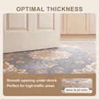 Bulrush Traditional Overdyed Slate Gray Bone Gold Washable Indoor Outdoor Entryway Rug - RugzellaDigital Print RugRugzellaRugzellaBBB507-RECT-24x47-60x120cmRGZLLA153316Rectangle2' x 3'11" (60x120 cm)SHARED | Bulrush feature thickness