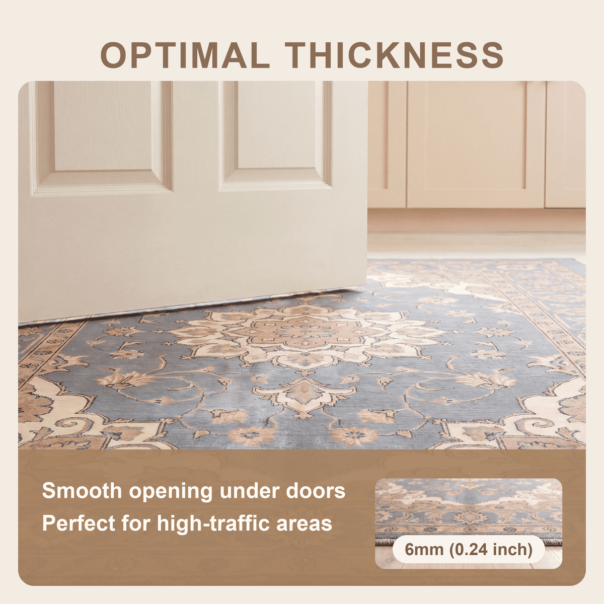 Bulrush Traditional Overdyed Slate Gray Bone Gold Washable Indoor Outdoor Entryway Rug - RugzellaDigital Print RugRugzellaRugzellaBBB507-RECT-24x47-60x120cmRGZLLA153316Rectangle2' x 3'11" (60x120 cm)SHARED | Bulrush feature thickness