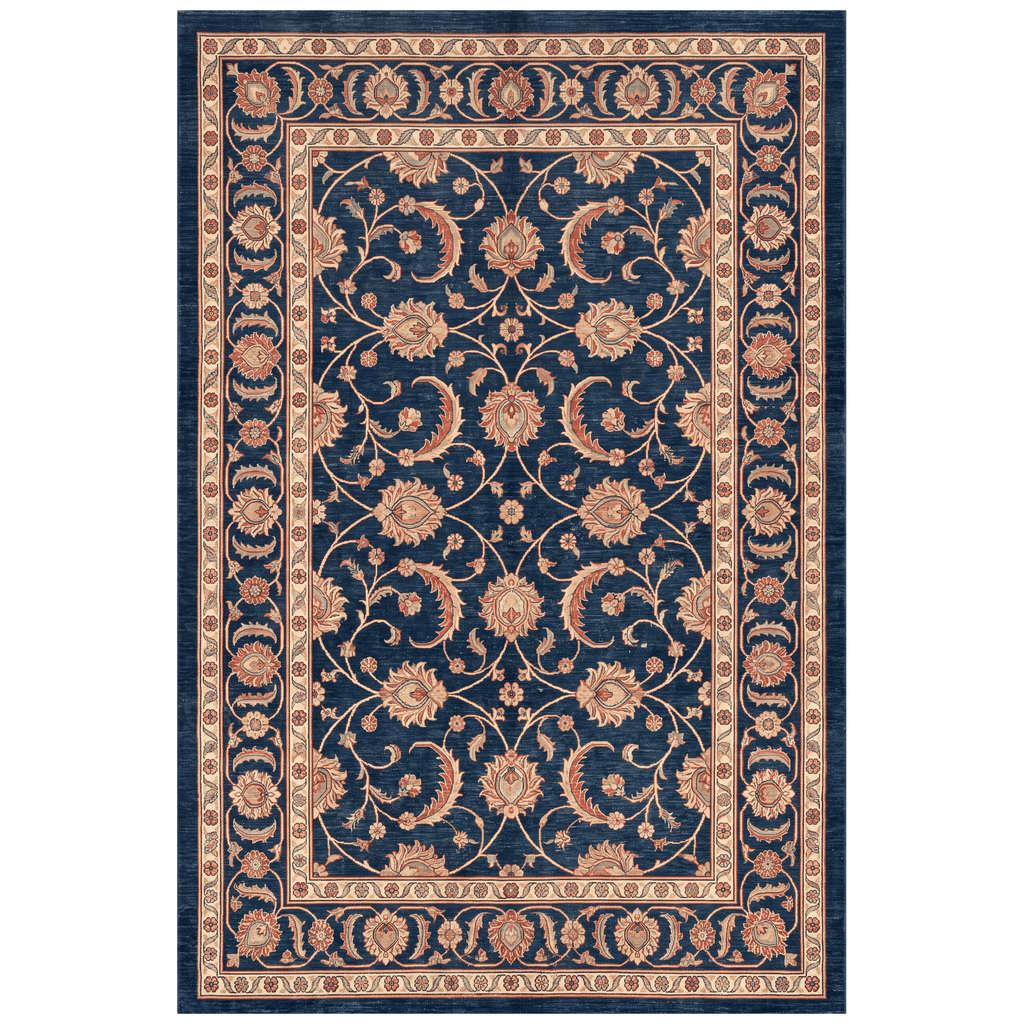Burdock Traditional Overdyed Medallion Indigo Ivory Madder Red Washable Indoor Outdoor Entryway Rug - RugzellaDigital Print RugRugzellaRugzellaBBB508-RECT-24x47-60x120cmRGZLLA153651Rectangle2' x 3'11" (60x120 cm)RECTANGLE | HERO | Burdock rectangle