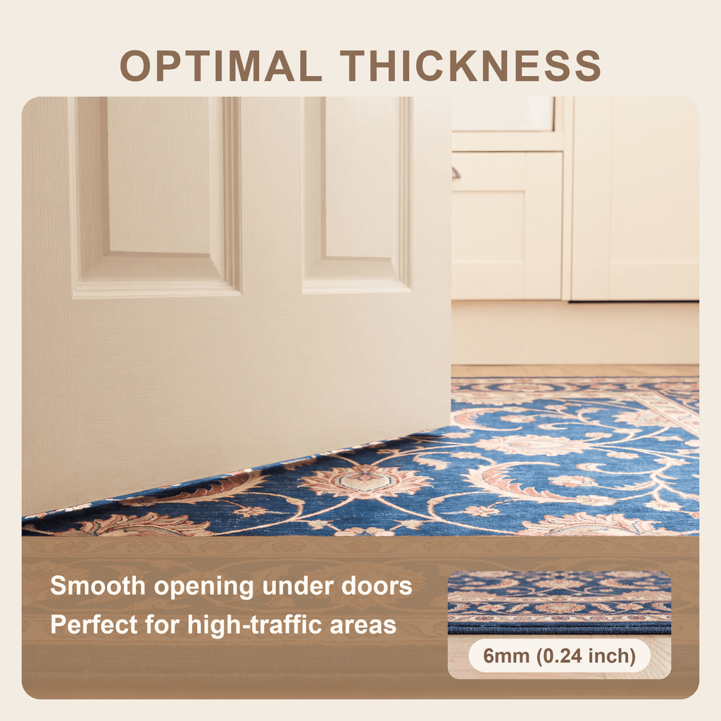 Burdock Traditional Overdyed Medallion Indigo Ivory Madder Red Washable Indoor Outdoor Entryway Rug - RugzellaDigital Print RugRugzellaRugzellaBBB508-RECT-24x47-60x120cmRGZLLA153651Rectangle2' x 3'11" (60x120 cm)SHARED | Burdock feature thickness
