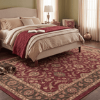 Butte2 Traditional Floral Border Wine Olive Bone Washable Indoor Outdoor Rug - RugzellaDigital Print RugRugzellaRugzellaBBB408-RECT-24x47-60x120cmRGZLLA118476Rectangle2' x 3'11" (60x120 cm)RECTANGLE | Butte2 rectangle bedroom