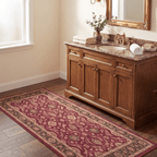 Butte2 Traditional Floral Border Wine Olive Bone Washable Indoor Outdoor Rug - RugzellaDigital Print RugRugzellaRugzellaBBB408-RECT-24x47-60x120cmRGZLLA118476Rectangle2' x 3'11" (60x120 cm)RUNNER | Butte2 runner bathroom