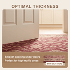 Butte2 Traditional Floral Border Wine Olive Bone Washable Indoor Outdoor Rug - RugzellaDigital Print RugRugzellaRugzellaBBB408-RECT-24x47-60x120cmRGZLLA118476Rectangle2' x 3'11" (60x120 cm)SHARED | Butte2 feature thickness