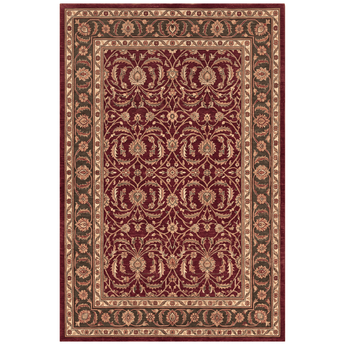 Butterbur Traditional All-Over Floral Bordered Wine Olive Bone Washable Indoor Outdoor Entryway Rug - RugzellaDigital Print RugRugzellaRugzellaBBB509-RECT-24x47-60x120cmRGZLLA153986Rectangle2' x 3'11" (60x120 cm)RECTANGLE | HERO | Butterbur rectangle