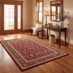 Butterbur Traditional All-Over Floral Bordered Wine Olive Bone Washable Indoor Outdoor Entryway Rug - RugzellaDigital Print RugRugzellaRugzellaBBB509-RECT-24x47-60x120cmRGZLLA153986Rectangle2' x 3'11" (60x120 cm)RECTANGLE | Butterbur rectangle entryway