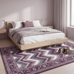 Candytuft Modern Brushstroke Stripe Plum Slate Chalk Washable Indoor Outdoor Entryway Rug - RugzellaDigital Print RugRugzellaRugzellaBBB512-RECT-24x47-60x120cmRGZLLA154991Rectangle2' x 3'11" (60x120 cm)RECTANGLE | Candytuft rectangle bedroom