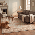 Caraway Traditional Oriental Style Medallion Sage Ivory Rose Washable Indoor Outdoor Entryway Rug - RugzellaDigital Print RugRugzellaRugzellaBBB513-RECT-24x47-60x120cmRGZLLA155326Rectangle2' x 3'11" (60x120 cm)RECTANGLE | Caraway rectangle livingroom