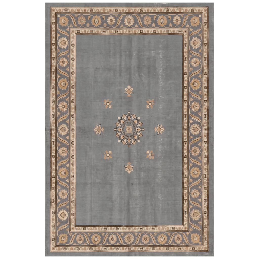 Centaury Traditional Medallion Border Slate Bone Gold Washable Indoor Outdoor Entryway Rug - RugzellaDigital Print RugRugzellaRugzellaBBB516-RECT-24x47-60x120cmRGZLLA156331Rectangle2' x 3'11" (60x120 cm)RECTANGLE | HERO | Centaury rectangle