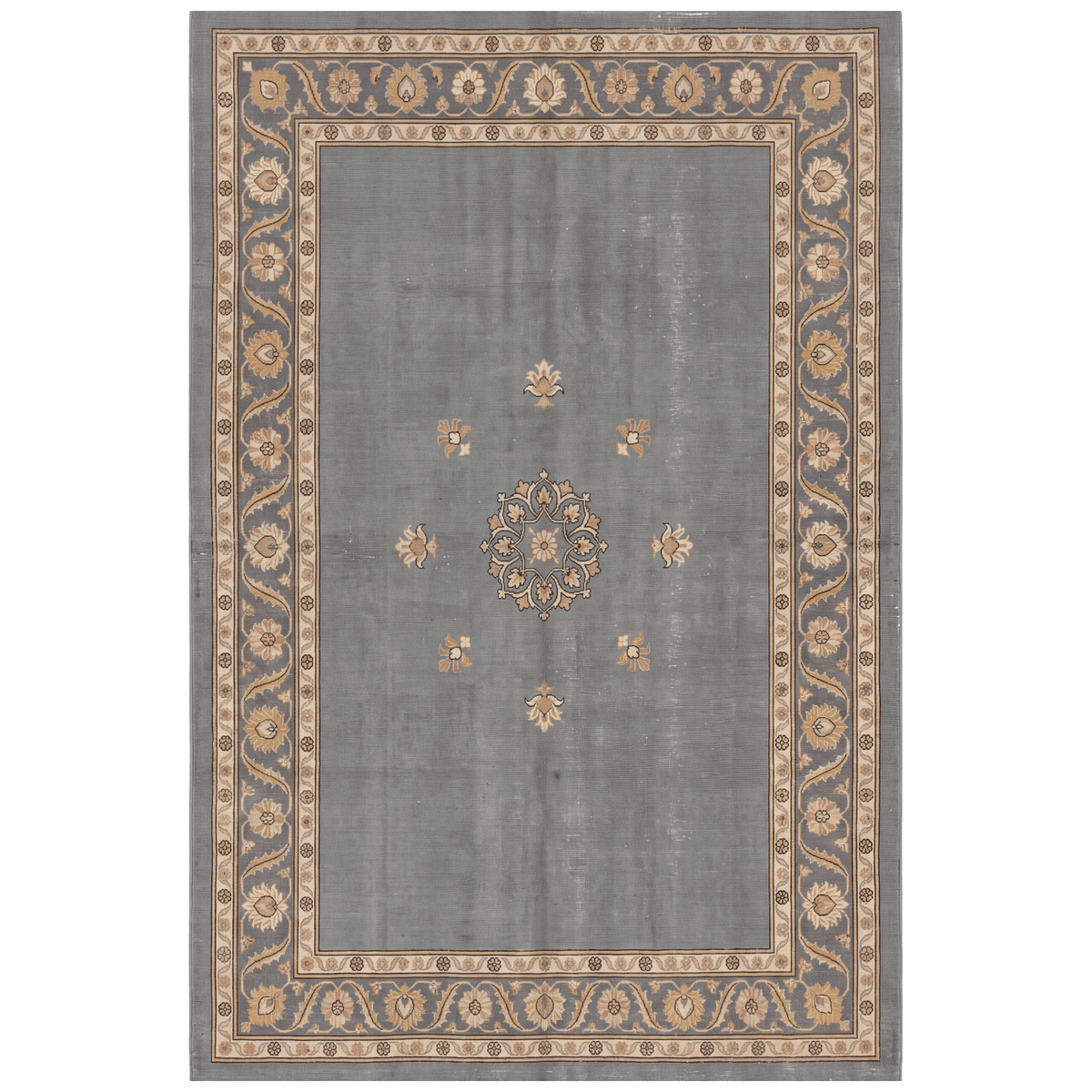 Centaury Traditional Medallion Border Slate Bone Gold Washable Indoor Outdoor Entryway Rug - RugzellaDigital Print RugRugzellaRugzellaBBB516-RECT-24x47-60x120cmRGZLLA156331Rectangle2' x 3'11" (60x120 cm)RECTANGLE | HERO | Centaury rectangle