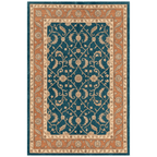 Chapel2 Traditional Floral Border Teal Copper Cream Washable Indoor Outdoor Rug - RugzellaDigital Print RugRugzellaRugzellaBBB396-RECT-24x47-60x120cmRGZLLA115126Rectangle2' x 3'11" (60x120 cm)RECTANGLE | HERO | Chapel2 rectangle