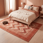 Cherrywood Modern Brushstroke Stripe Washable Indoor Outdoor Rust Ember Sand Entryway Rug - RugzellaDigital Print RugRugzellaRugzellaBBB520-RECT-24x47-60x120cmRGZLLA157671Rectangle2' x 3'11" (60x120 cm)RECTANGLE | Cherrywood rectangle bedroom