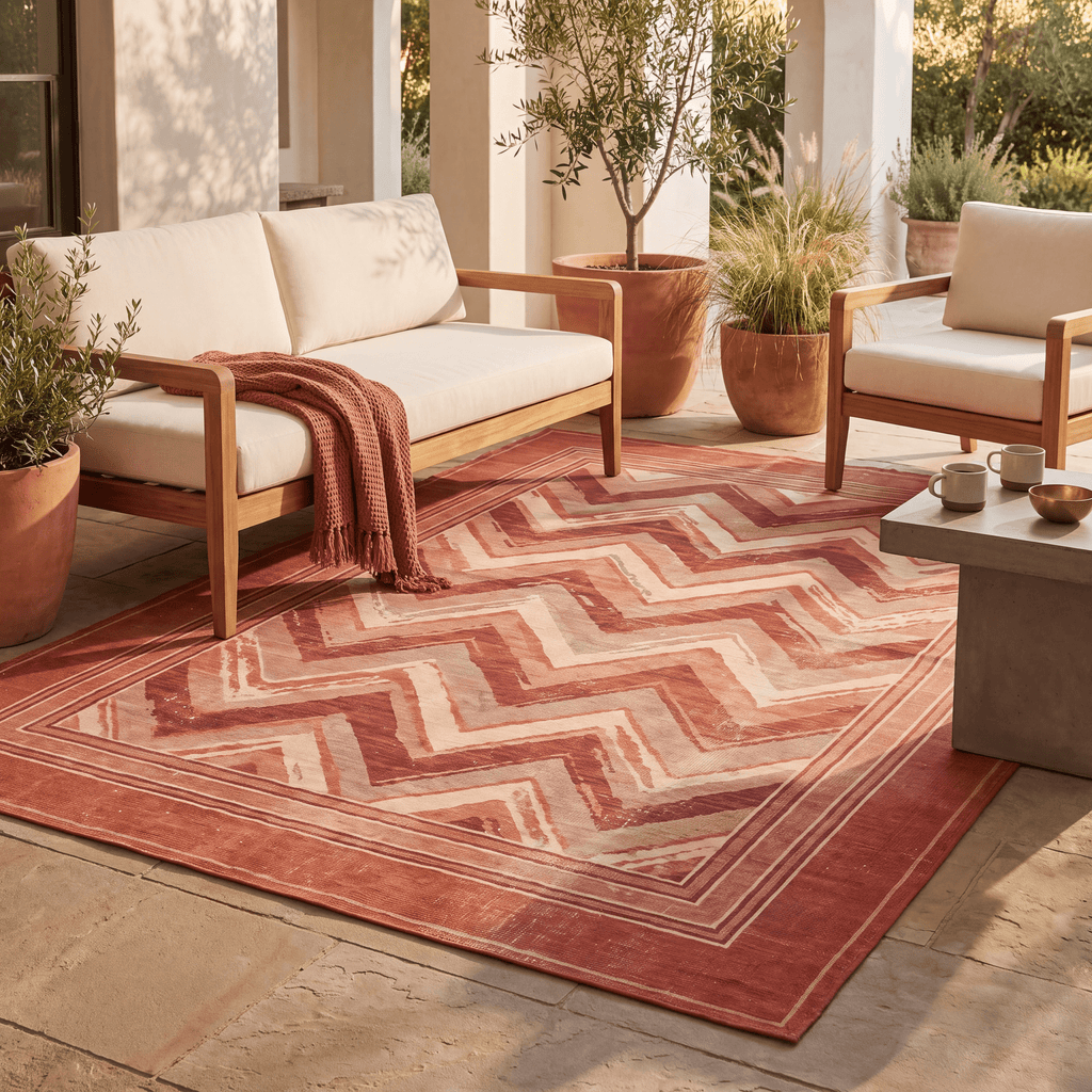 Cherrywood Modern Brushstroke Stripe Washable Indoor Outdoor Rust Ember Sand Entryway Rug - RugzellaDigital Print RugRugzellaRugzellaBBB520-RECT-24x47-60x120cmRGZLLA157671Rectangle2' x 3'11" (60x120 cm)RECTANGLE | Cherrywood rectangle outdoor