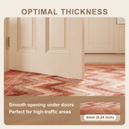 Cherrywood Modern Brushstroke Stripe Washable Indoor Outdoor Rust Ember Sand Entryway Rug - RugzellaDigital Print RugRugzellaRugzellaBBB520-RECT-24x47-60x120cmRGZLLA157671Rectangle2' x 3'11" (60x120 cm)SHARED | Cherrywood feature thickness